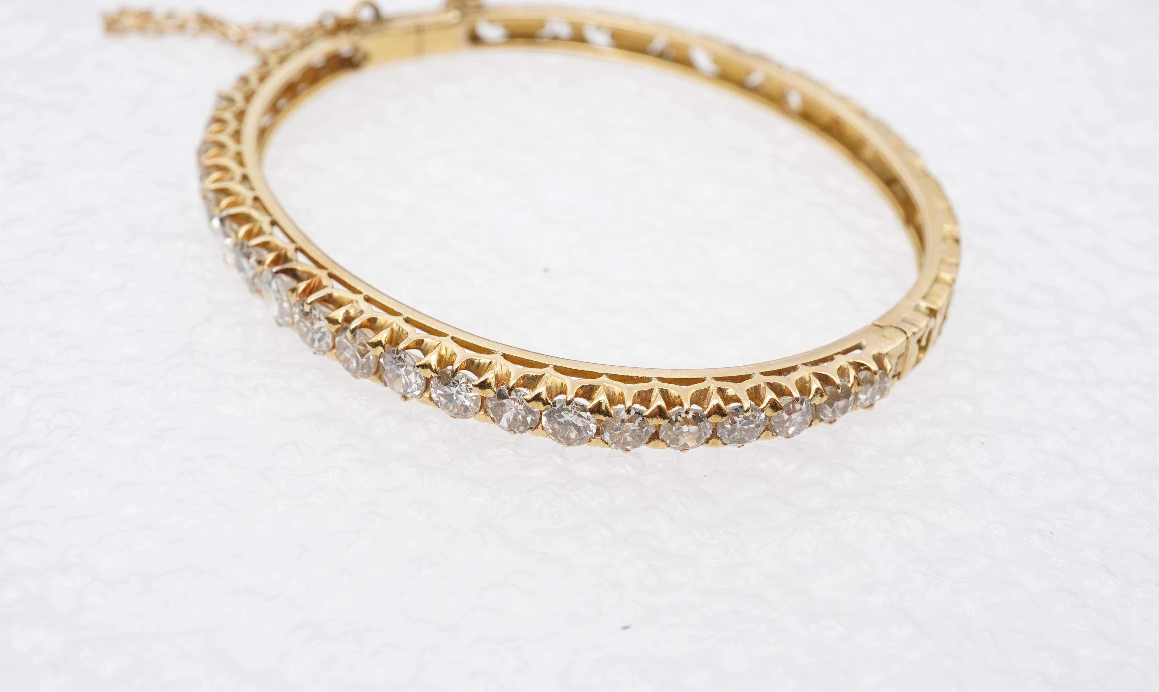 An attractive Victorian diamond bangle, late 19th century